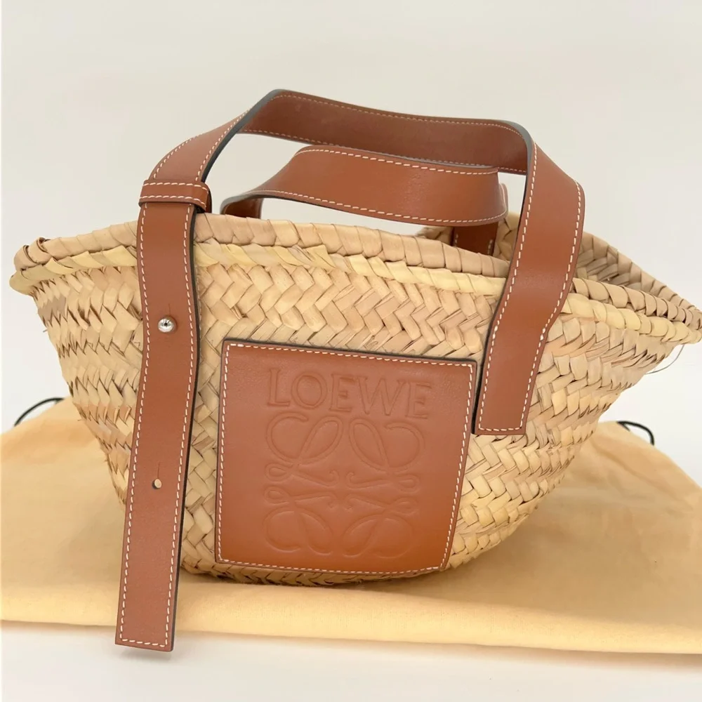 Loewe Brown and Tan Woven Tote w/Dust Bag - Picture 10 of 11